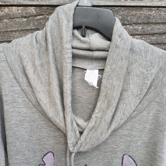 Disney Gray Lilo & Stitch Hoodie Sweatshirt NWOT - Picture 4 of 7